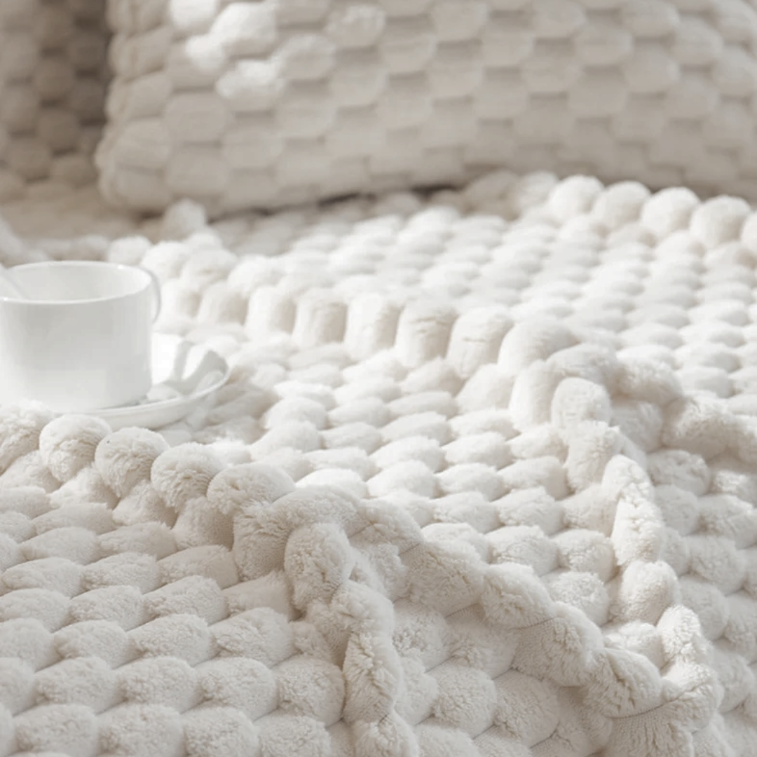 Honey Comb Plush Couch Cover