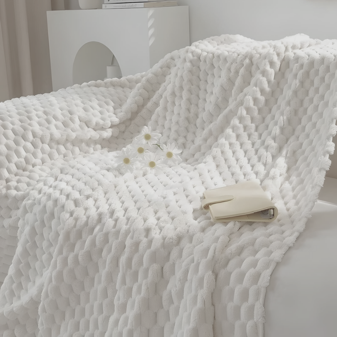Honey Comb Plush Couch Cover