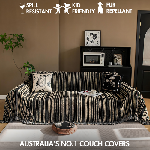 Chenille Stripe Couch Cover