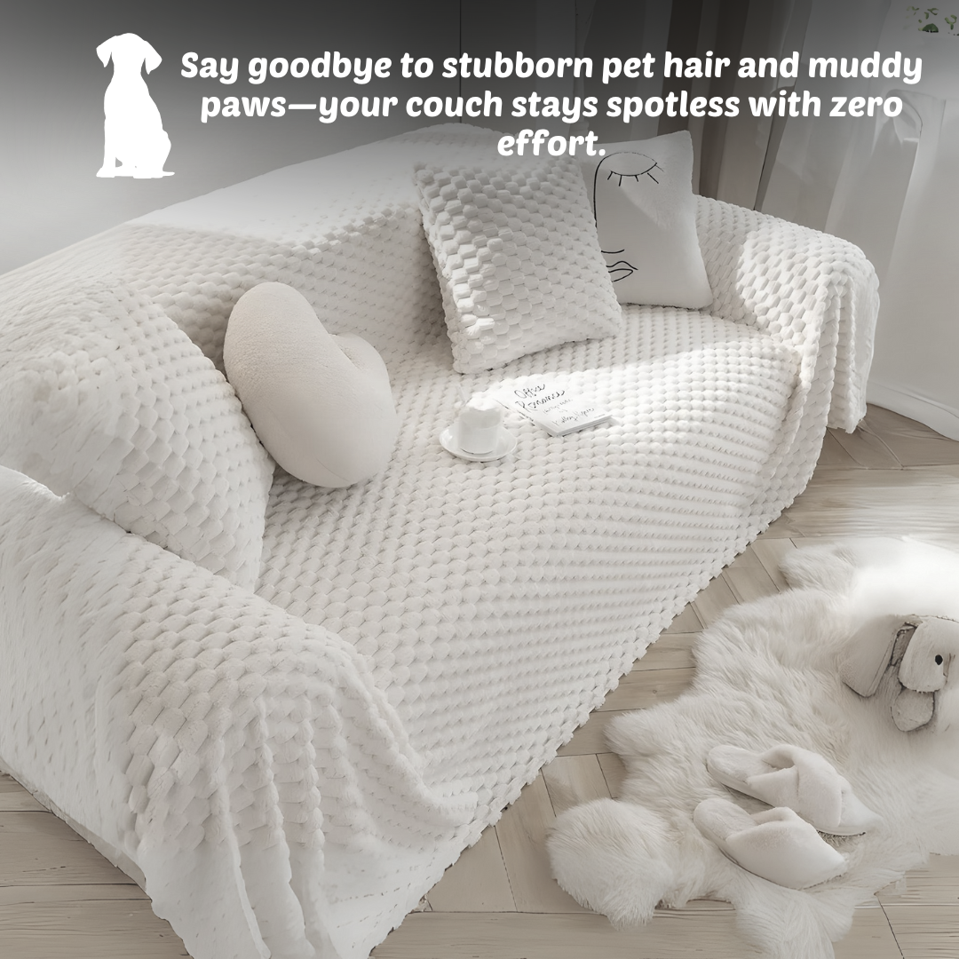 Honey Comb Plush Couch Cover