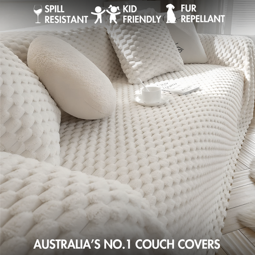 Honey Comb Plush Couch Cover