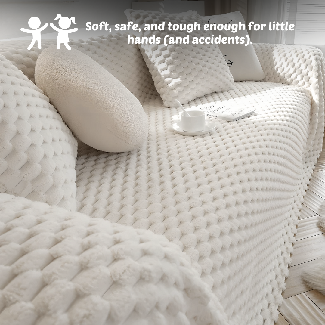 Honey Comb Plush Couch Cover
