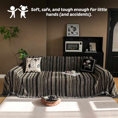 Chenille Stripe Couch Cover