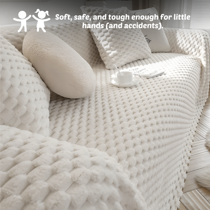 Honey Comb Plush Couch Cover