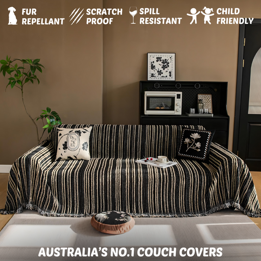 Chenille Stripe Couch Cover