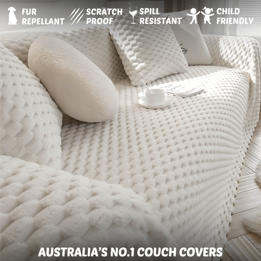 Honey Comb Plush Couch Cover
